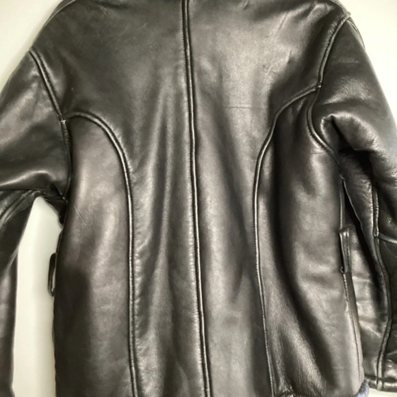 COPY - Hurricane Hawkins Heavy Duty Black Leather Jacket Size Large - Aviation - Picture 14 of 16